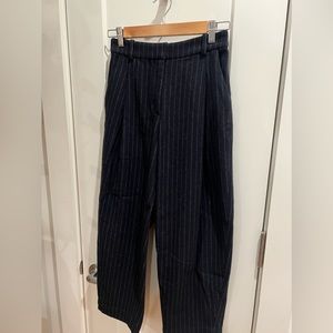 & Other Stories Navy Wool Pinstripe Pants Size 8